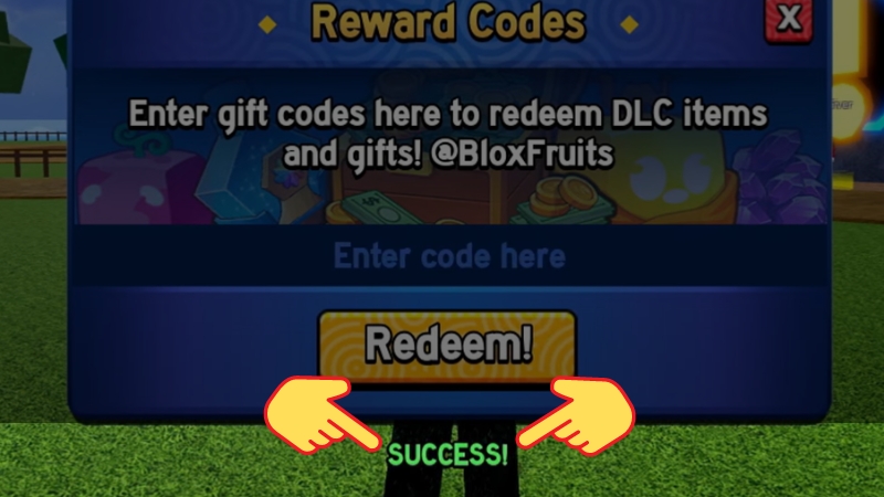 Success - Nhập code thành công